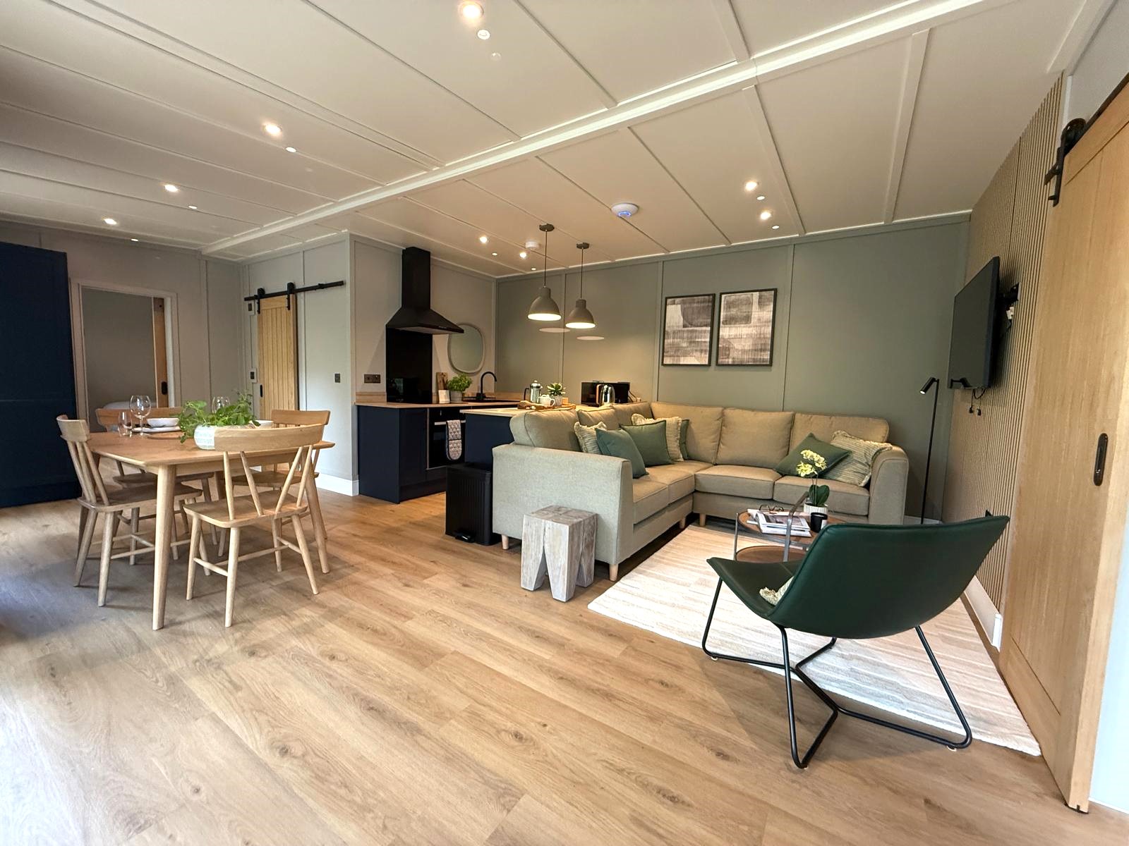 Premium interior finishes in an EcoHabs modular holiday lodge